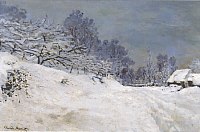 Near Hofleur, Snow
1866-67 
oil on canvas
Musee Marmottan, 
Paris, France